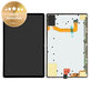 Schermo per Samsung Galaxy Tab S7 Plus T970N, T976B, Mystic Black, Vetro touch senza cornice, GH82-23864A, GH82-23407A, Genuine Service Pack