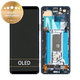 Schermo per Sony Xperia 5 II, Blue, Vetro touch con cornice, A5024934A, Genuine Service Pack