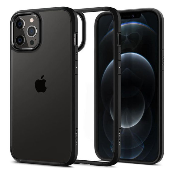 Custodia Ultra Hybrid per iPhone 12, 12 Pro, Black, Spigen