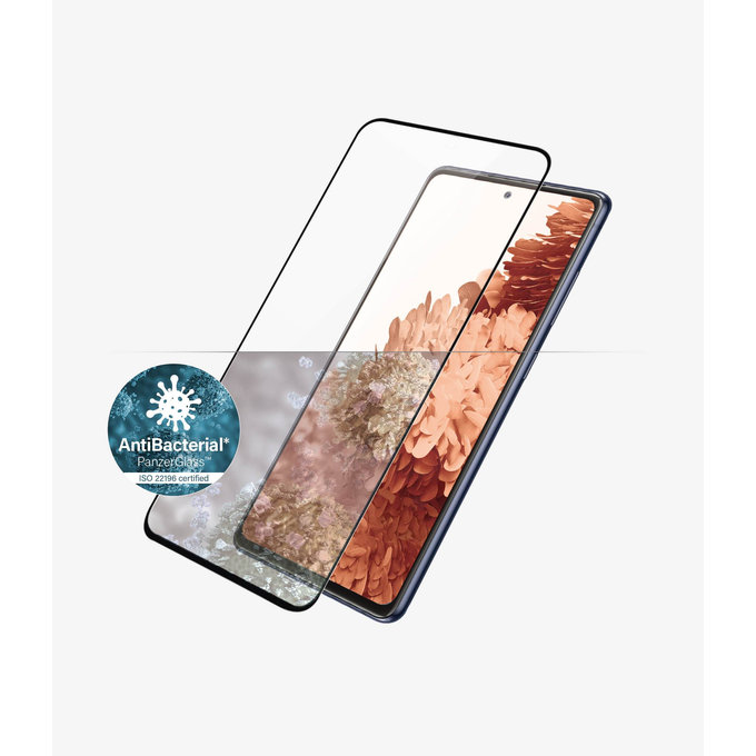 Vetro temperato Case Friendly AB per Samsung S21+, Fingerprint komp., Black, PanzerGlass
