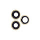 Lente fotocamera posteriore e frame 3 pz per iPhone 12 Pro Max, Gold