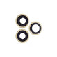 Lente fotocamera posteriore e frame 3 pz per iPhone 12 Pro Max, Gold