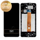 Schermo per Samsung A12 A125F, A022F, Black, Vetro touch con cornice, GH82-24490A, GH82-24491A, Genuine Service Pack