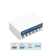 Stazione di ricarica di servizio USB con USB 3.0 e USB-C, WLX-818F