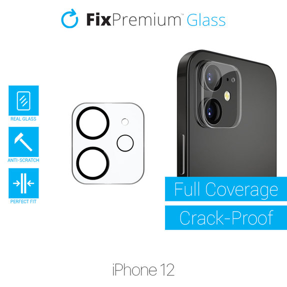 Protezione obiettivo fotocamera posteriore per iPhone 12, FixPremium