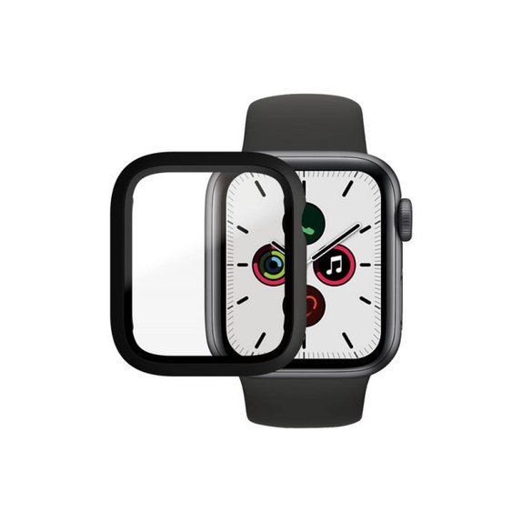 Vetro temperato Full Body AB per Apple Watch 4, 5, 6, SE (1st gen), SE (2nd gen) 40mm, Black, PanzerGlass