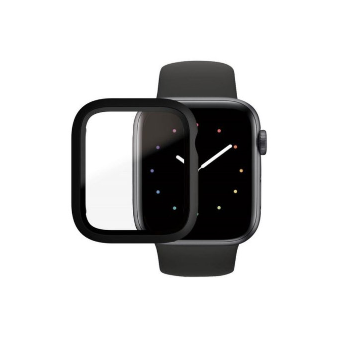 Vetro temperato Full Body AB per Apple Watch 4, 5, 6, SE (1st gen), SE (2nd gen) 44mm, Black, PanzerGlass