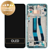Schermo per Xiaomi Mi 11 Lite 5G, Mint Green, Vetro touch con cornice, 56000H00K900, 56000300K900, Genuine Service Pack