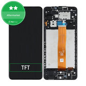 Schermo per Samsung A12 A125F, Black, Vetro touch con cornice