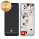 Schermo per Motorola Moto G100 XT2125, Iridescent Sky, Vetro touch con cornice, 5D68C18073, Genuine Service Pack