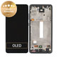Schermo per Samsung A52 A525F, A526B, Awesome Black, Vetro touch con cornice, GH82-25524A, GH82-25526A, GH82-25754A, GH82-25602A, Genuine Service Pack
