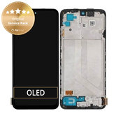 Schermo per Xiaomi Redmi Note 10S, Onyx Gray, Vetro touch con cornice, 5600020K7B00, 560002K7BN00, Genuine Service Pack