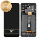 Schermo per Samsung A32 5G A326B, Awesome Black, Vetro touch con cornice, GH82-25121A, GH82-25122A, Genuine Service Pack