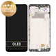 Schermo per Samsung M32 M325F, Black, Vetro touch con cornice, GH82-25981A, GH82-26193A, Genuine Service Pack