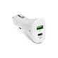 Caricatore da auto USB-C PowerDelivery 20W e USB 18W, White, SBS