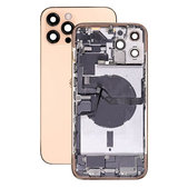 Scocca posteriore con piccoli componenti per iPhone 12 Pro Max, Gold