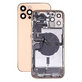 Scocca posteriore con piccoli componenti per iPhone 12 Pro Max, Gold