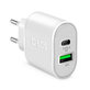 Adattatore di ricarica 20W USB e USB-C, White, SBS