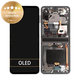 Schermo per Samsung Z Flip 3 F711B, Phantom Black, Vetro touch con cornice, GH82-26273A, GH82-27243A, GH82-27244A, Genuine Service Pack