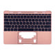 Top case con tastiera US per MacBook 12" A1534 (Early 2015 - Mid 2017), Rose Gold