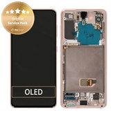 Schermo per Samsung S21 G991B, Phantom Violet, Vetro touch con cornice, GH82-24544B, GH82-24545B, GH82-27255B, GH82-27256B, Genuine Service Pack