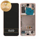 Schermo per Samsung S21 G991B, Phantom Violet, Vetro touch con cornice, GH82-24544B, GH82-24545B, GH82-27255B, GH82-27256B, Genuine Service Pack