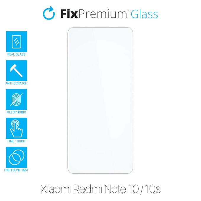 Vetro temperato per Xiaomi Redmi Note 10, 10S, FixPremium