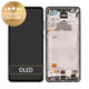 Schermo per Samsung A72 A725F, A726B, Awesome Black, Vetro touch con cornice, GH82-25460A, GH82-25463A, GH82-25624A, GH82-25849A, Genuine Service Pack