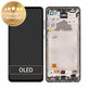 Schermo per Samsung A72 A725F, A726B, Awesome Black, Vetro touch con cornice, GH82-25460A, GH82-25463A, GH82-25624A, GH82-25849A, Genuine Service Pack