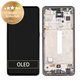 Schermo per Samsung A52s 5G A528B, Awesome Black, Vetro touch con cornice, GH82-26861A, GH82-26863A, GH82-26910A, GH82-26909A, Genuine Service Pack