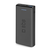 PowerBank 10 000mAh, 2x USB 2.1A, Black, SBS