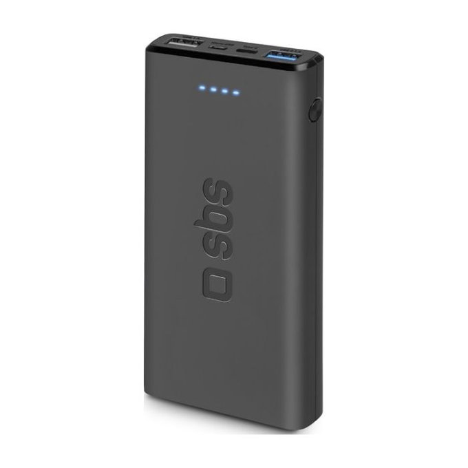 PowerBank 10 000mAh, 2x USB 2.1A, Black, SBS