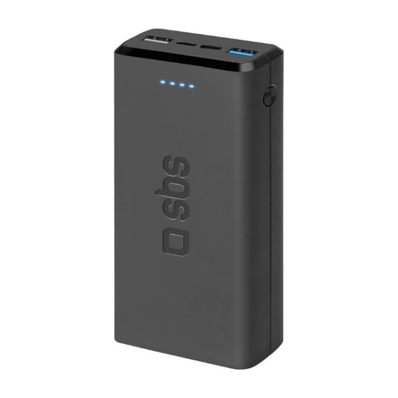PowerBank 20 000mAh, 2x USB 2.1A, Black, SBS