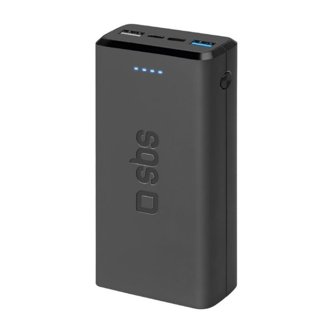 PowerBank 20 000mAh, 2x USB 2.1A, Black, SBS