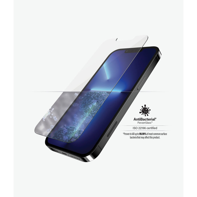 Vetro temperato Steard Fit AB per iPhone 13 Pro Max, 14 Plus, Transparent, PanzerGlass