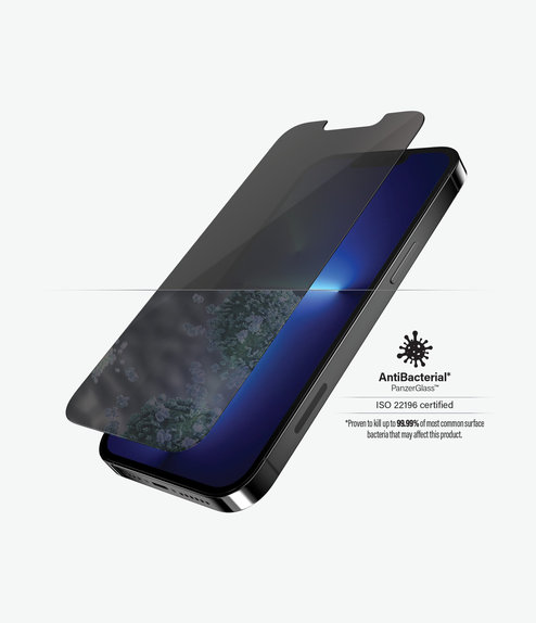 Vetro temperato Steard Fit Privacy AB per iPhone 13 Pro Max, 14 Plus, Transparent, PanzerGlass