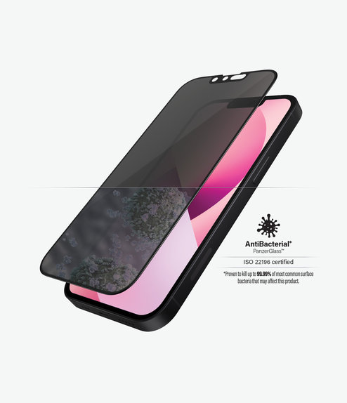 Vetro temperato Case Friendly Privacy AB per iPhone 13 mini, Black, PanzerGlass