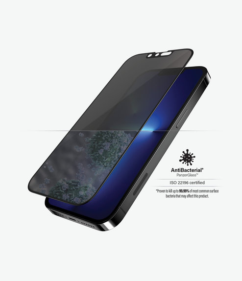 Vetro temperato Case Friendly Privacy AB per iPhone 13 Pro Max, 14 Plus, Black, PanzerGlass
