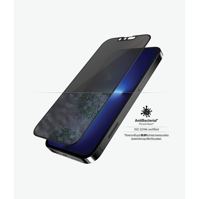Vetro temperato Case Friendly Privacy AB per iPhone 13 Pro Max, 14 Plus, Black, PanzerGlass