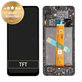 Schermo per Samsung A12 A127F, A032F, Black, Vetro touch con cornice, GH82-26485A, GH82-26486A, Genuine Service Pack