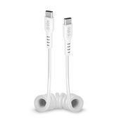 Cavo da USB-C a USB-C 1 m a spirale, White, SBS
