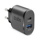 Adattatore di ricarica 10W USB e USB-C, Black, SBS