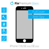 Vetro temperato Privacy Anti-Spy per iPhone 7, 8, SE 2020, SE 2022, FixPremium