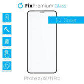 Vetro temperato FullCase per iPhone X, Xs, 11 Pro, FixPremium