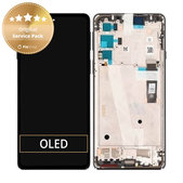 Schermo per Motorola Edge 20 XT2143, Frostred Grey, Vetro touch con cornice, 5D68C19192, Genuine Service Pack