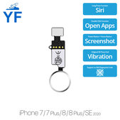 Tasto Home YF per iPhone 7, 7 Plus, 8, 8 Plus, SE (2020), SE (2022), Silver