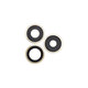Lente fotocamera posteriore e frame 3 pz per iPhone 13 Pro, 13 Pro Max, Gold