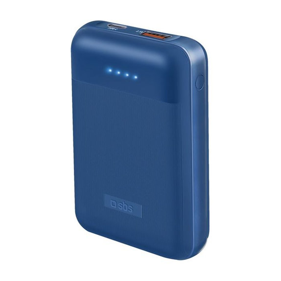 PowerBank 10 000mAh USB e USB-C PowerDelivery 20W, Blue, SBS