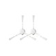 Spazzola laterale White 2 pz per Xiaomi Dreame L10 Pro, D9, D9 Max, D9 Pro, F9, Mi Robot Vacuum Mop Mijia 1C, 2 Mijia 2C, 2 Pro+ Mijia 1T, 2 Ultra, Trouver Roboter LDS