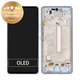 Schermo per Samsung A53 5G A536B, Awesome Blue, Vetro touch con cornice, GH82-28024C, GH82-28025C, Genuine Service Pack